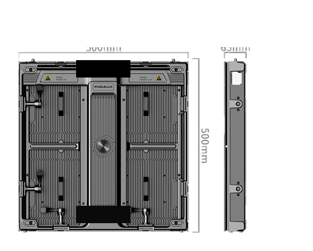 Standard size 500 × 500 × 65 mm