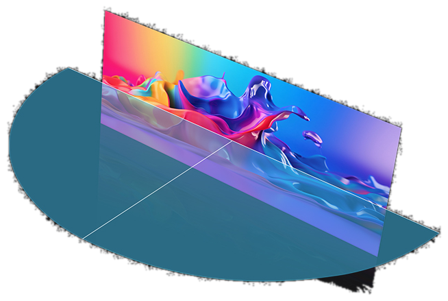 175° viewing angle – every seat is the best seat